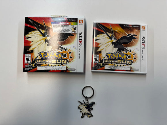 Pokemon Ultra Sun 2017 Nintendo 3DS Bonus Keychain Complete in Box CIB