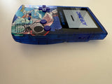 Nintendo Gameboy Color GBC Backlit IPS Modified Blastoise Blue Custom