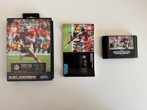 Joe Montana II Sports Talk Football Sega Genesis 1991 CIB