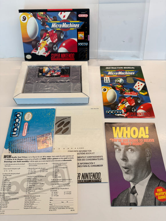 Micro Machines Super Nintendo SNES 1994 CIB Complete in Box!