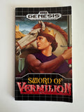 Sword of Vermillion Sega Genesis 1990 CIB Includes Hint Book! MINT!