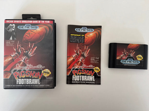 Pigskin Footbrawl Sega Genesis 1992 CIB Complete in Box Near MINT!