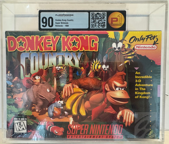 Donkey Kong Country Super Nintendo 1994 Player 1 Grading 90 SEALED