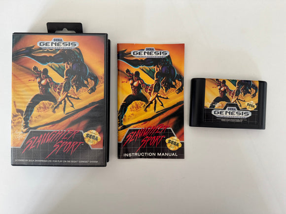 Slaughter Sport Sega Genesis 1991 CIB Complete in Box MINT!