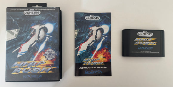 Whip Rush Sega Genesis 1990 CIB Complete In Box Near MINT!