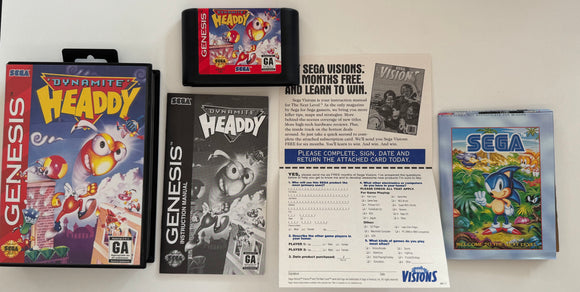 Dynamite Headdy Sega Genesis 1994 100% CIB Complete In Box MINT!
