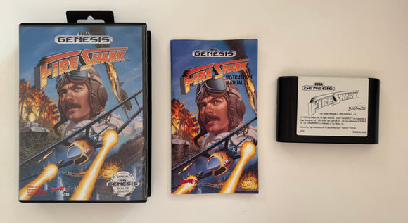 Fire Shark Sega Genesis 1990 CIB Complete In Box Near MINT!