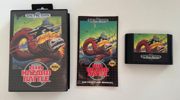 Bio Hazard Battle Sega Genesis 1992 CIB Complete In Box Near MINT!