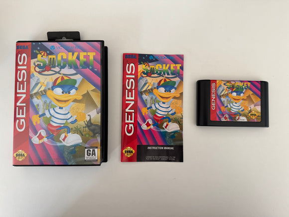 Socket Sega Genesis 1993 CIB Complete In Box MINT!
