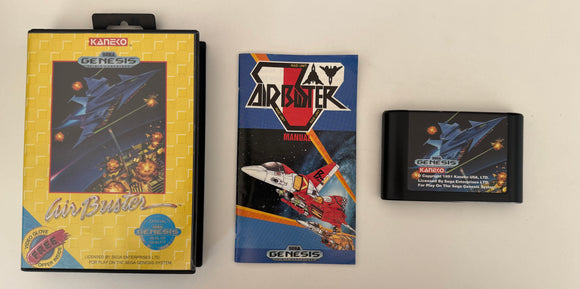 Air Buster Sega Genesis 1994 CIB Complete In Box! MINT