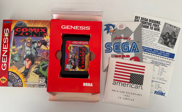 Comix Zone Sega Genesis 1994 100% CIB Complete In Box! Near MINT