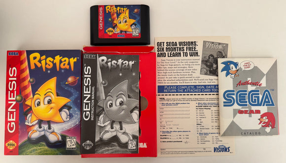 Ristar Sega Genesis 1994 100% CIB Complete In Box!