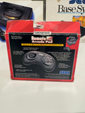 Sega Genesis Remote Arcade Pad single 6 Button controller Rare CIB!