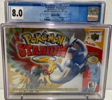 Pokémon Stadium 2 N64 Made in Japan, E Rating, Foil, CGC 8.0 A SEALED!