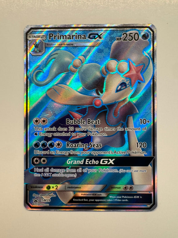 pokemon scarlet and violet rarest cards Pokemon TCG Primarina GX SM39 Black Star Promo Holo 2017 – Ultimate Key  Issue Comics