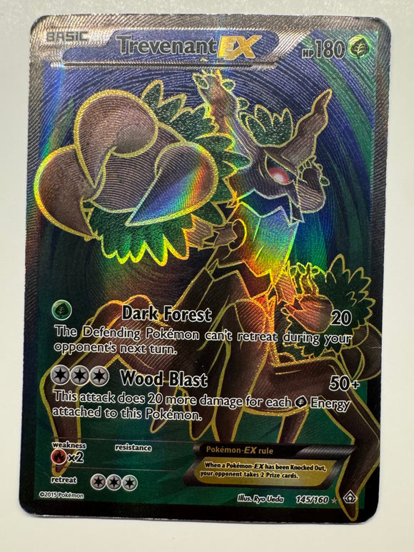 2015 Pokemon Trevenant EX Full Art Ultra Rare Holo 145/160