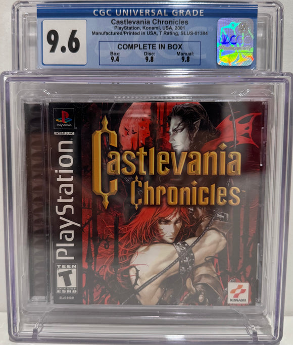 Castlevania Chronicles PlayStation Manufactured/Printed in USA CIB CGC 9.6