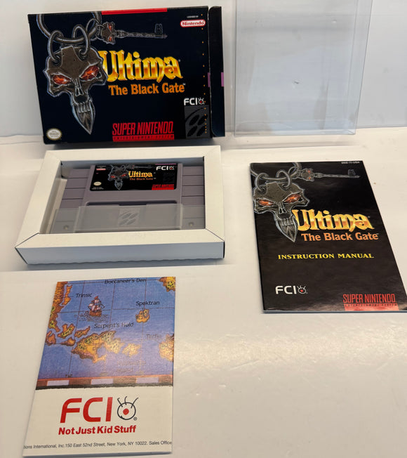 Ultima The Black Gate Nintendo SNES 1994 CIB Complete in Box