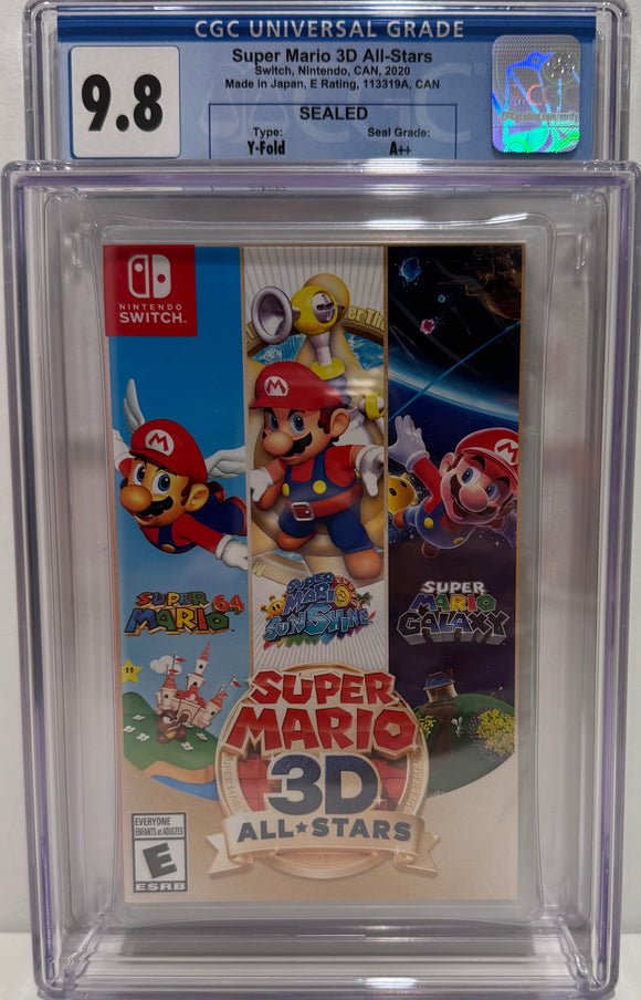 Super Mario 3D All-Stars Switch Made in Japan, E Rating, CAN CGC 9.8 A++