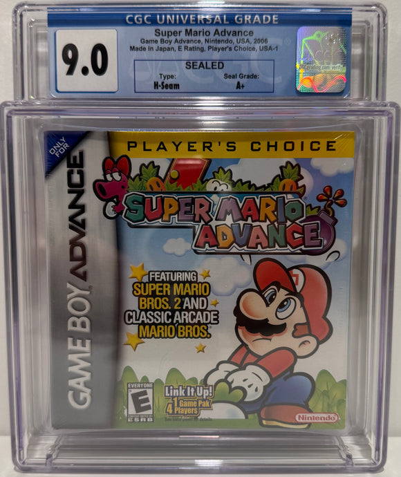 Super Mario Advance Game GBA Player's Choice CGC 9.0 A+ SEALED