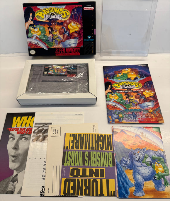 Battletoads in Battlemaniacs SNES 1995 100% CIB Complete in Box