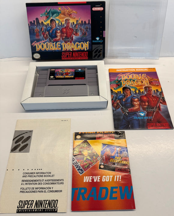 Super Double Dragon Nintendo SNES 1992 100% CIB Complete in Box