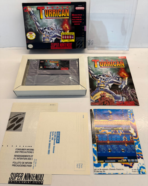 Super Turrican Nintendo SNES 1993 CIB Complete in Box