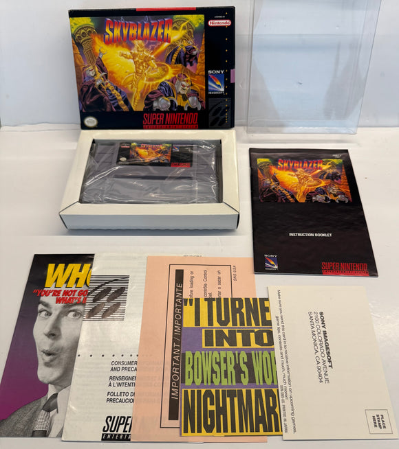 Skyblazer Nintendo SNES 1993 100% CIB Complete in Box