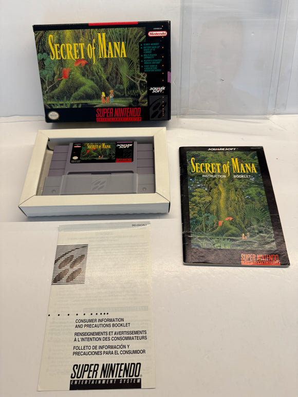 Secret of Mana Nintendo SNES 1993  CIB Complete in Box