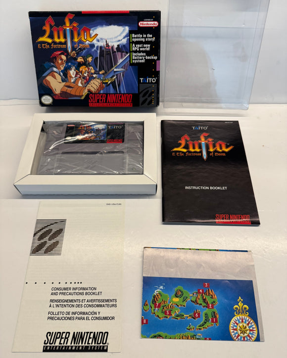 Lufia and the Fortress of Doom SNES 1993 100% CIB Complete in Box