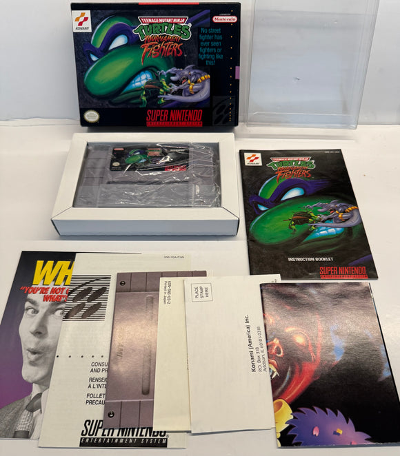 TMNT Tournament Fighters SNES 1993 100% CIB Complete in Box