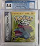 Pokemon: LeafGreen Version GBA Complete In Box CIB CGC 8.5