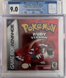 Pokemon: Ruby Version GBA Complete In Box CIB CGC 9.0 BOX 9.4