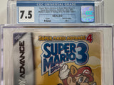 Super Mario Advance 4: Super Mario Bros. 3 CGC 7.5 A++ SEALED!