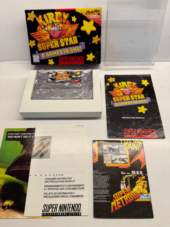 Kirby Super Star Nintendo SNES 1996 100% CIB Complete in Box