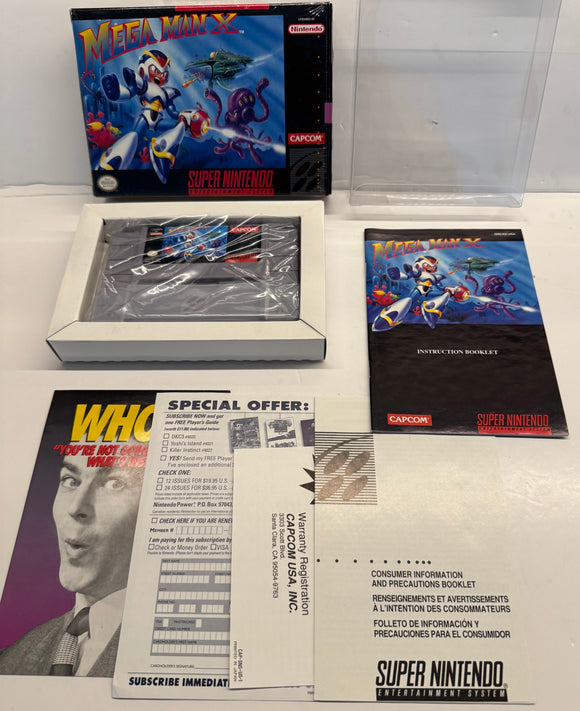 Mega Man X Nintendo SNES 1994 100% CIB Complete in Box
