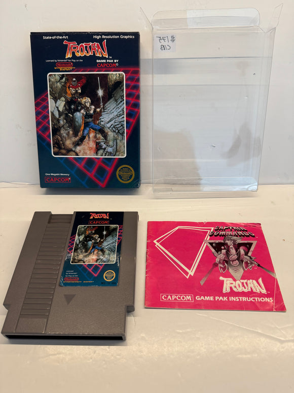 Trojan Nintendo NES 1989 Complete in Box CIB!