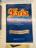 Faria A World of Mystery & Danger! 1989 Nintendo NES Complete In Box CIB