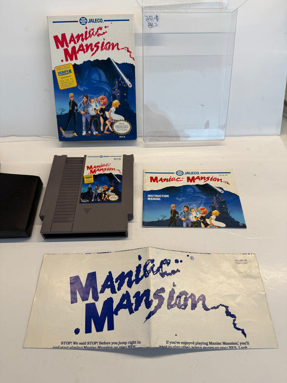 Maniac Mansion Nintendo NES 1990 Complete in Box CIB!
