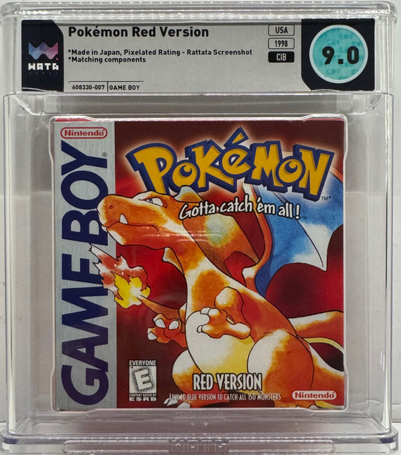 Pokémon Red Version Game Boy Complete In Box WATA 9.0 CIB!
