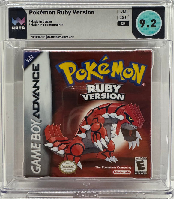 Pokémon Ruby Version Game Boy Advance Complete In Box CIB Wata 9.2!
