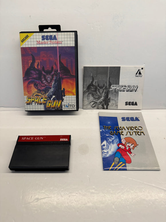 Space Gun Sega Master System CIB + Rare Poster Complete In Box!
