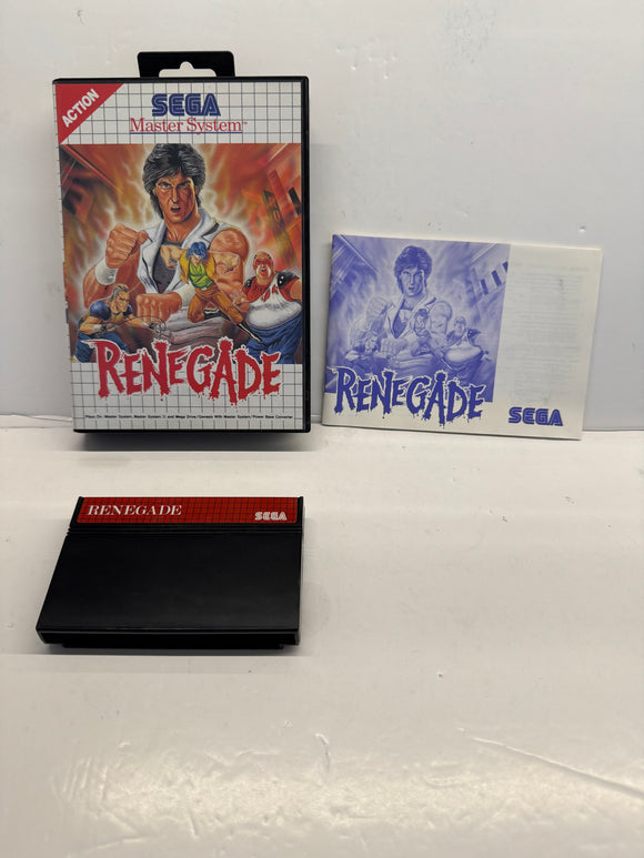 Sega Master System Renegade CIB Complete In Box MINT!