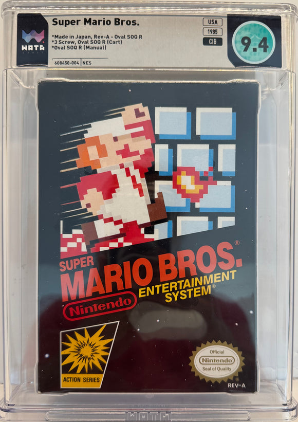 Super Mario Bros. Nintendo NES Wata 9.4 Rare Promotional Copy!