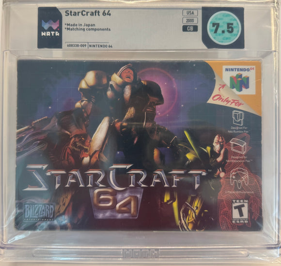 StarCraft 64 Nintendo 64 WATA 7.5! Single Highest CIB Graded by WATA!