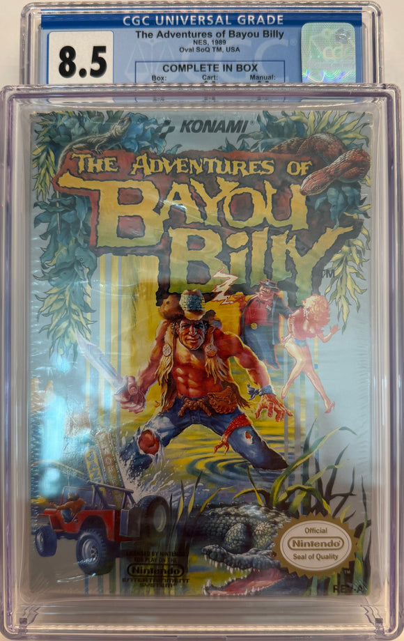 Adventures of Bayou Billy Nintendo NES CGC 8.5 1987 CIB Complete in Box!