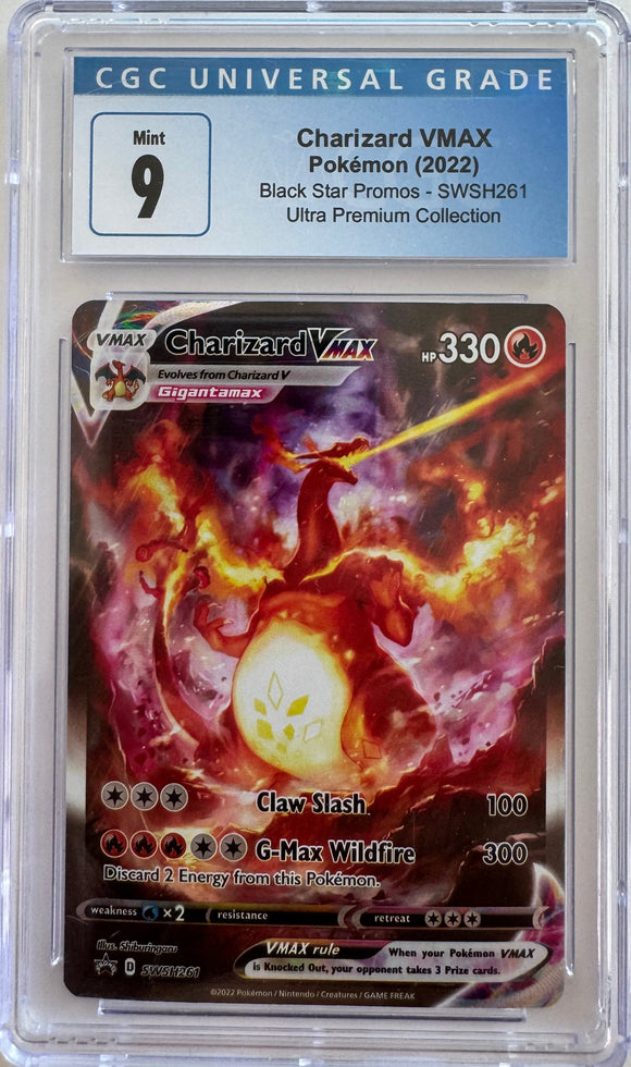 Pokemon Charizard VMAX Ultra Premium Black Star #SWSH261 CGC 9