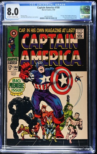 Captain America #100 CGC 8.0 (1968) 1st Premiere Issue! Classic Cover
