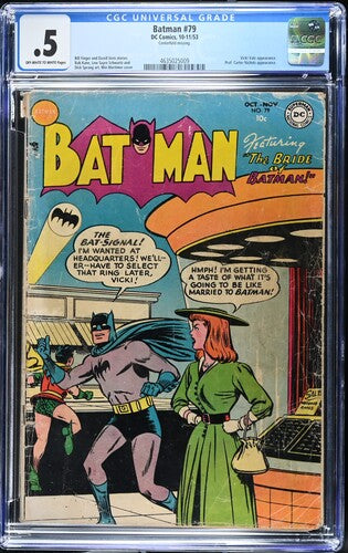 Batman #79 CGC 0.5 (1953) Centerfold Missing - Bride of Batman!