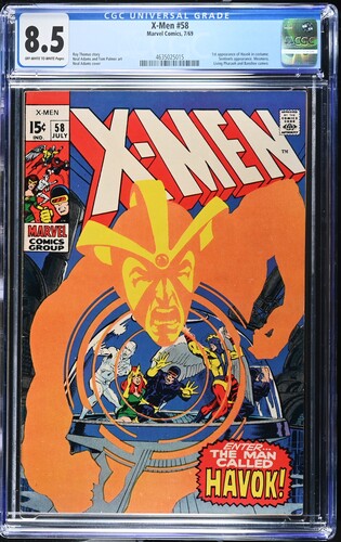 X-Men #58 CGC 8.5 (1969) 1st Appearance of Havok in Costume!